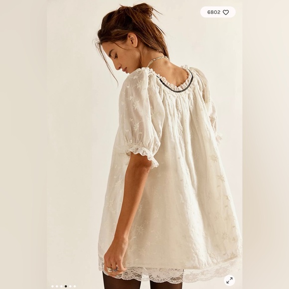 Free People Juno Mini Dress with Lace Trim - Picture 3 of 5